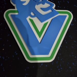 Vibrant Blue and Green Home Design Sticker